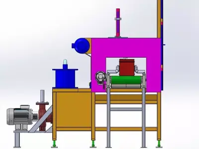 Battery Assembly Line Low-poly 3D model