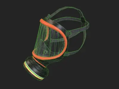 Gas Mask Low-poly 3D model order