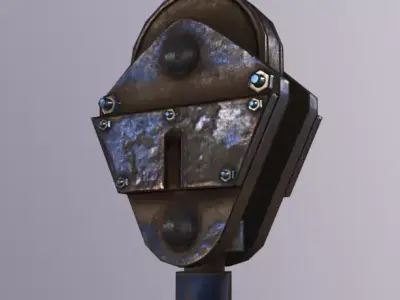 Crane Hook Wheel Low-poly 3D model