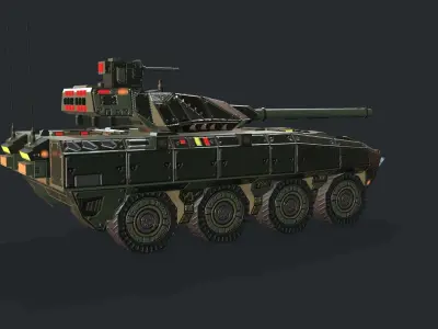 Warp A2 Predtaror Tank Assault Gim Low-poly 3D model