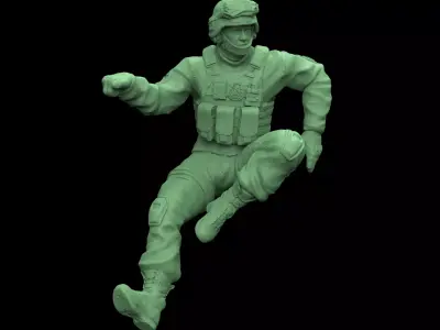 UKRAINIAN Tank gunner 3D print model