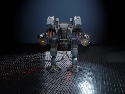 Low-Poly War Robot Low-poly 3D model