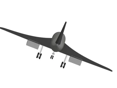 CONCORDE british supersonic jet 3D model