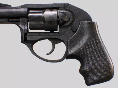 Revolver LCR Low-poly 3D model