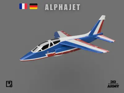Dassault Dornier Alphajet E  1-44e scale - STL files   3D print model