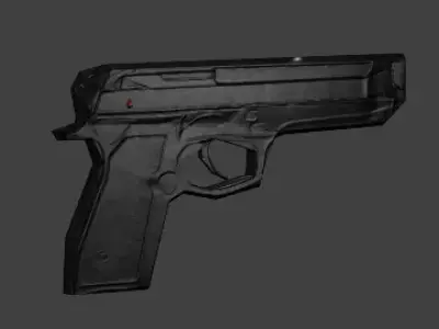 Beretta gun low Poly Low-poly 3D model