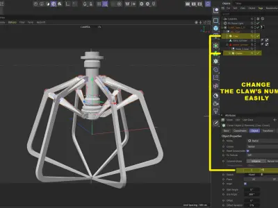 Metal Claw 31 with RIG 3D model