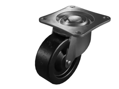 Caster Wheel Low-poly 3D model by Adhitama