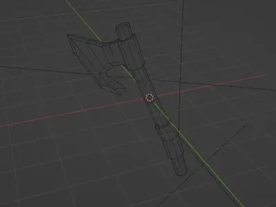 Stylized Axe Free low-poly 3D model order