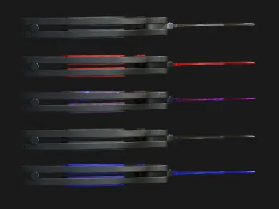Military Knives Pack Low-poly 3D model