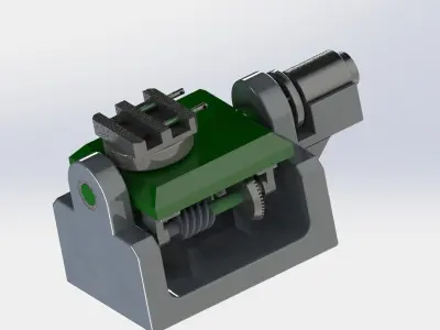 Biaxial angular rotation mechanism 3D model