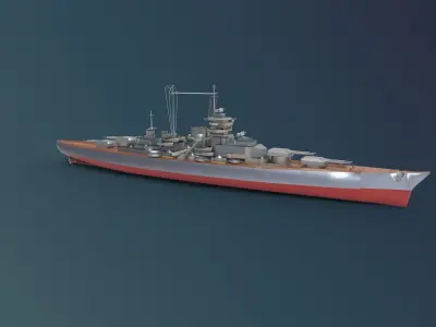 battleship destroyer  3D model