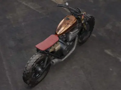 Daryl Dixons motorcycle from The Walking Dead Free 3D model