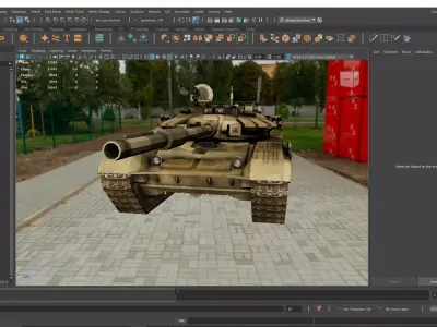 High Quality 3D Model of Military Tank  3D model