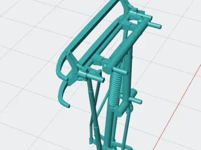 locomotive pantograph 3D print model