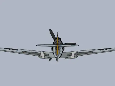 Bf 109 CARTOON model 3D model