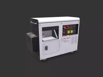 Old Portable Power Generator Low-poly PBR Low-poly 3D model purchase