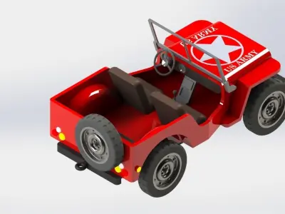 MILITARY JEEP WILLIYS - 3D CAD MODEL - HIGH POLY - GAME READY  Free 3D model