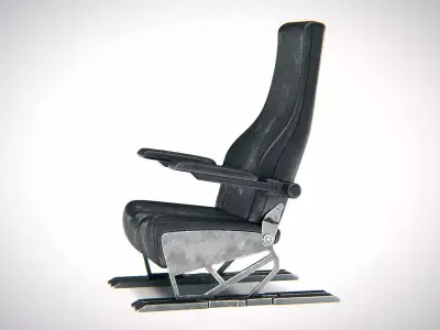 Pilot Chair PBR Low-poly 3D model