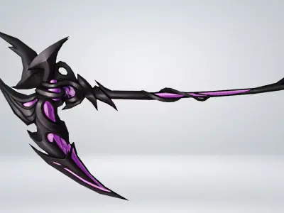 Futuristic Scythe Low-poly 3D model order