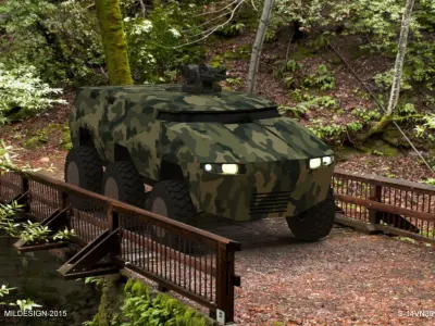 AKIN  Armored Vehicle Free 3D model