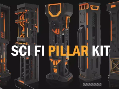 scifi pillar kit vol1 3D model