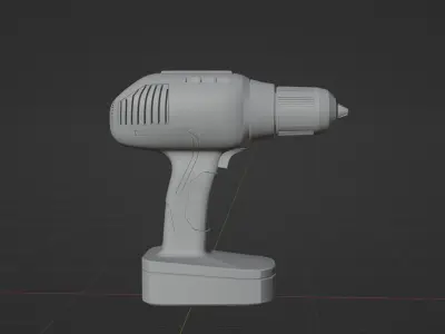 cordless drill Low-poly 3D model buy