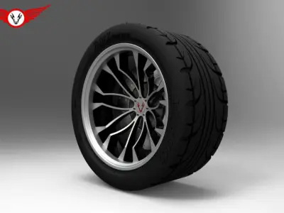 Hurricane car tire Free 3D model