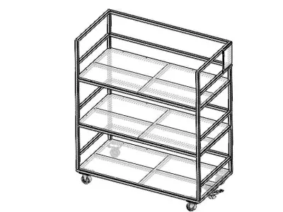 Steel Dory Shelves 3D model