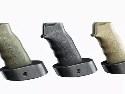 AR15 Tactical Pistol grip ERGO PSG Low-poly 3D model