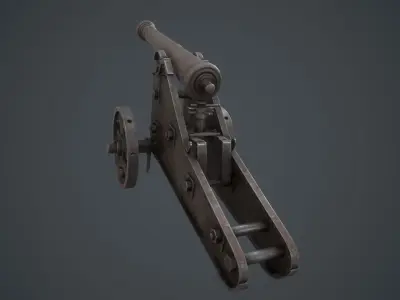 cannon Chernihiv Low-poly 3D model