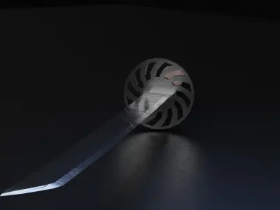 Katana Sword game ready Free low-poly 3D model