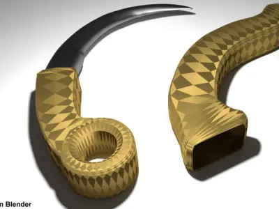 Karambit - tradisional curve blade 3D model