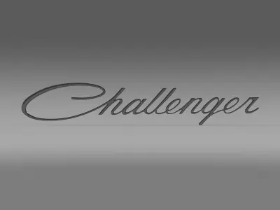 challenger logo 3D model by Sergey