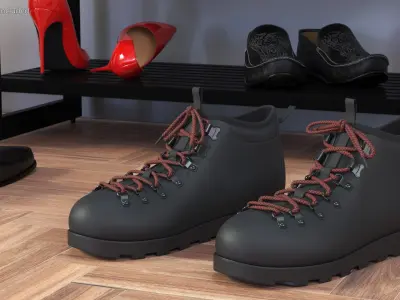 Walking Boots 3D model