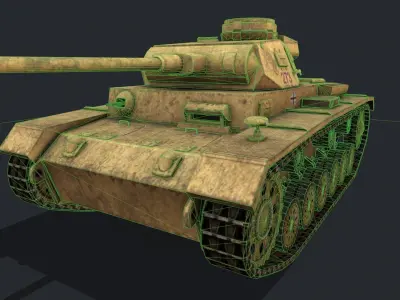 Panzer 4 tank Low-poly 3D model