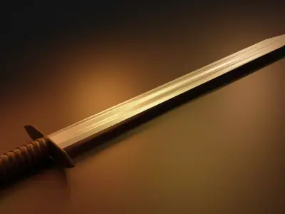 Realistic Medieval Sword -- Game-Ready and High-Quality Asset 3D model