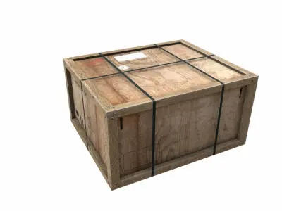 Old Wooden Cargo Crate 8 PBR Low-poly 3D model