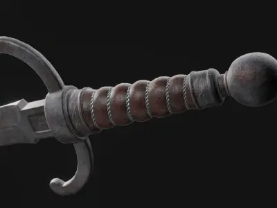dagger game-ready Low-poly 3D model