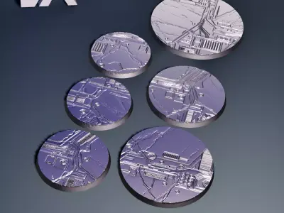 HD Base Set 26 - Digital Marble 3D print model