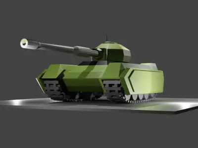 Tank for test on unity or blender  Free low-poly 3D model