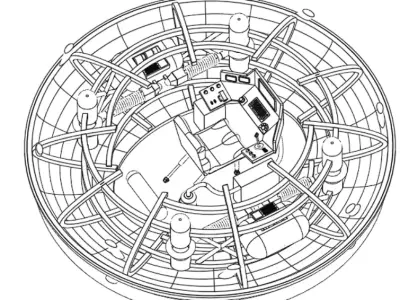 UFO with internal structures Free 3D model