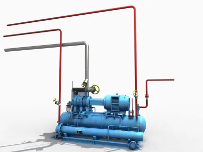 Ammonia Compressor 3D model