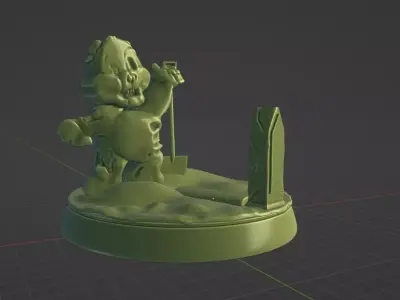 Zombie bear Ready to Print 3D print model 3D print model