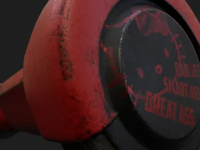 Hoverboard - Deadpool Themed Texture - Marvel 3D model
