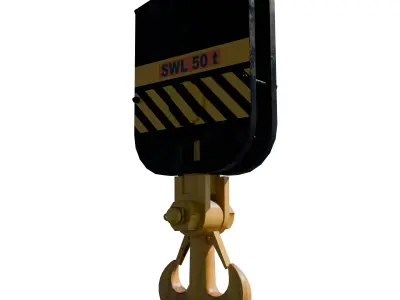 Crane Hook Block - LIEBHERR Inspired Low-poly 3D model