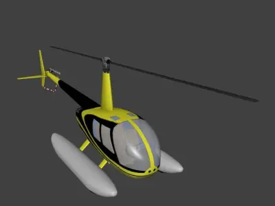 Robinson R44 Clipper Free low-poly 3D model
