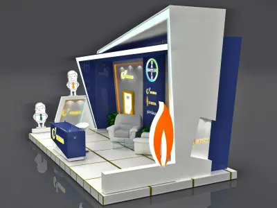 exhibition booth 3D model