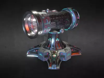 Turret Low-poly 3D model purchase