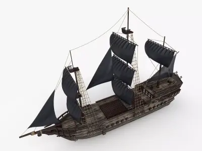 Medieval ship 3D model 3D model